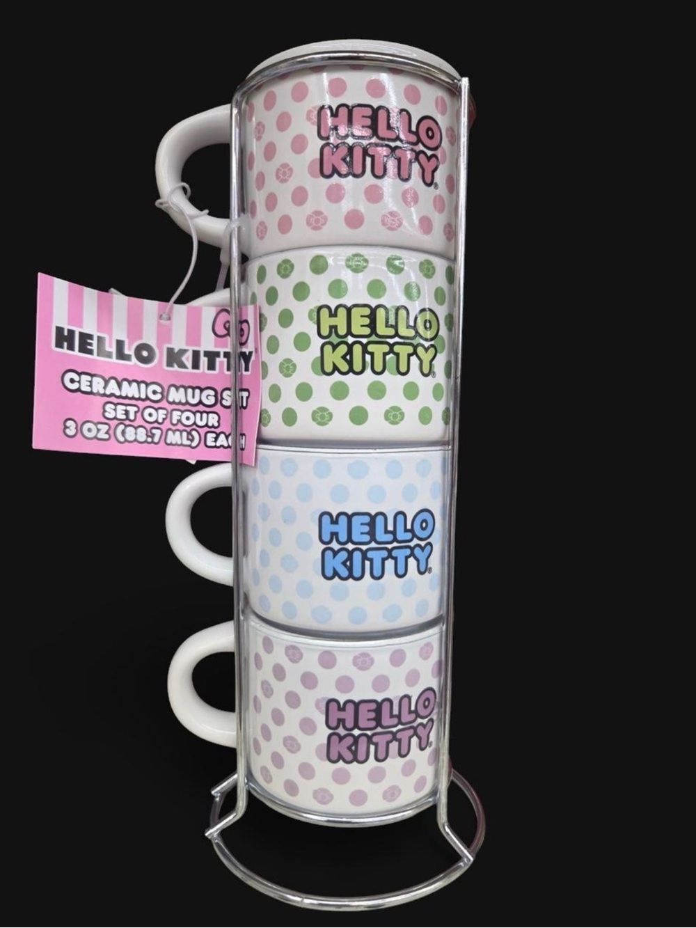 Hello Kitty Ceramic Mug set of 4 ( 3oz)